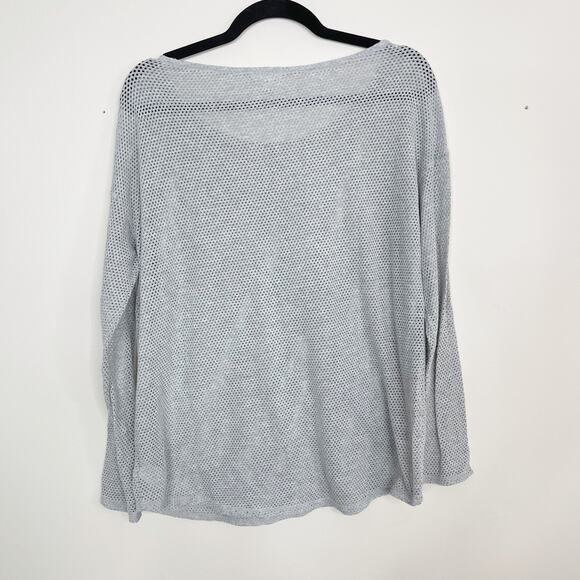 Soft Joie Benton Mesh Top in Heather Grey Gray Small S Lightweight Long Sleeve - Picture 2 of 8